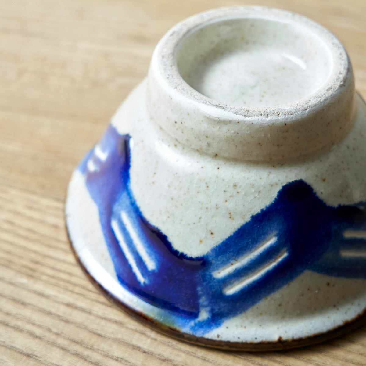 キマノ陶器 / 別注ジグザグ飯碗(BLUE / BROWN)