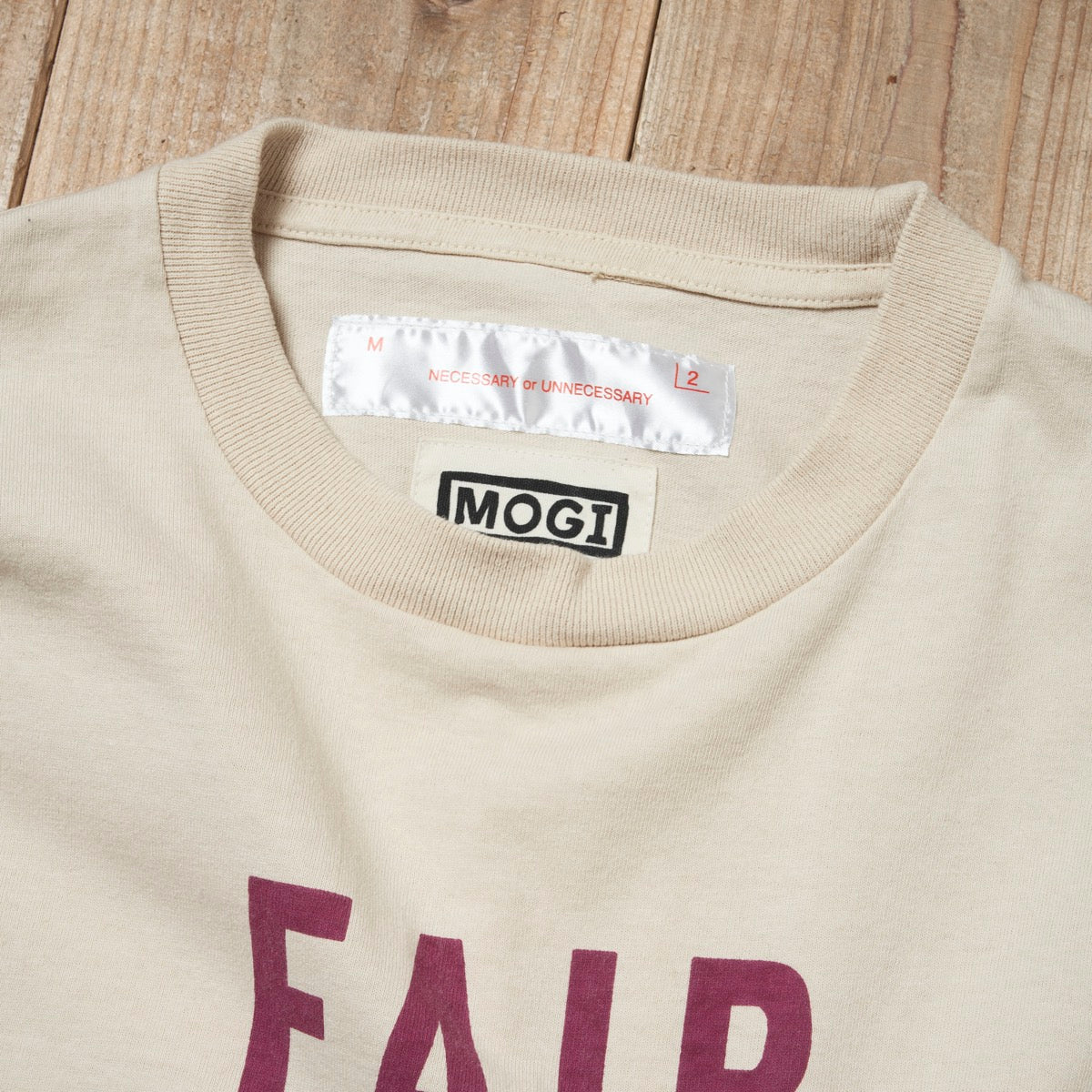 MOGI × NECESSARY or UNNECESSARY / 別注 FAIR HOUSING Tシャツ