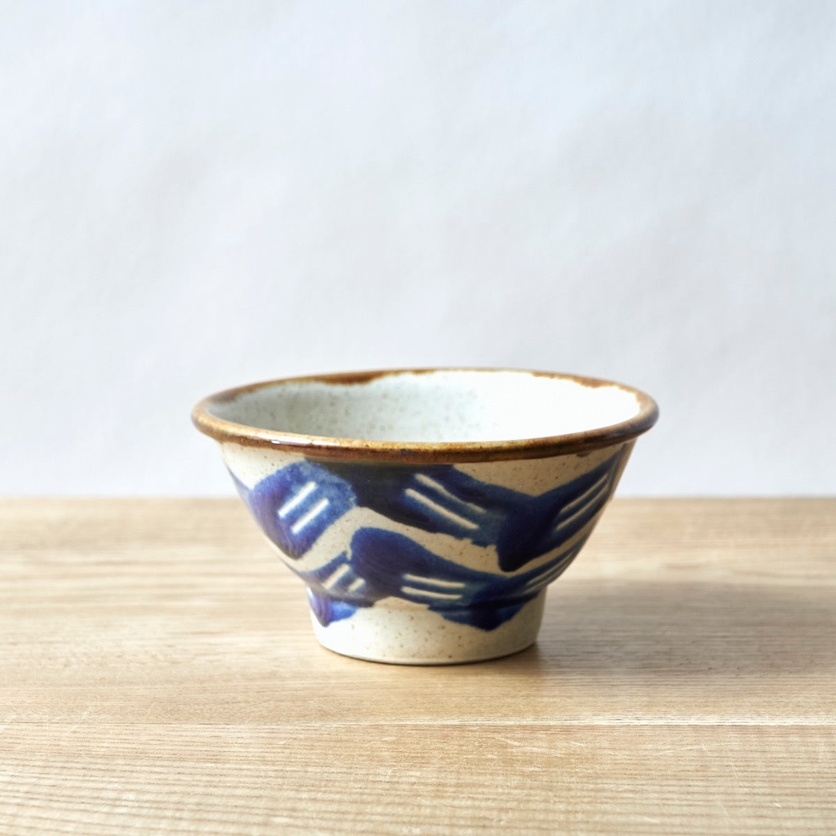 キマノ陶器 / 別注ジグザグ飯碗(BLUE / BROWN)