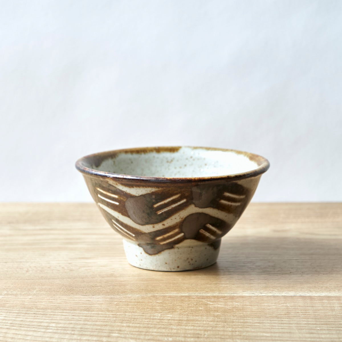 キマノ陶器 / 別注ジグザグ飯碗(BLUE / BROWN)
