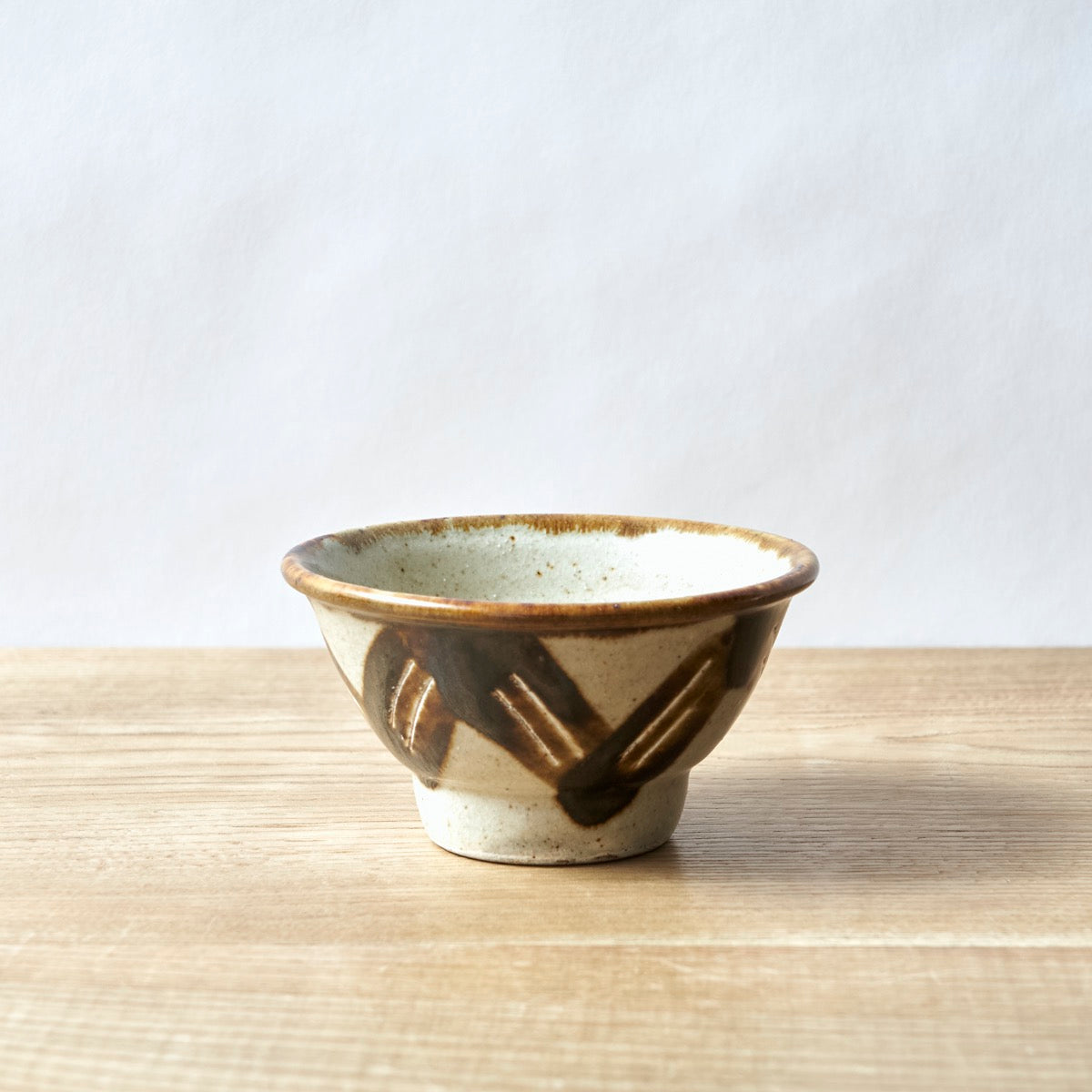 キマノ陶器 / 別注ジグザグ飯碗(BLUE / BROWN)