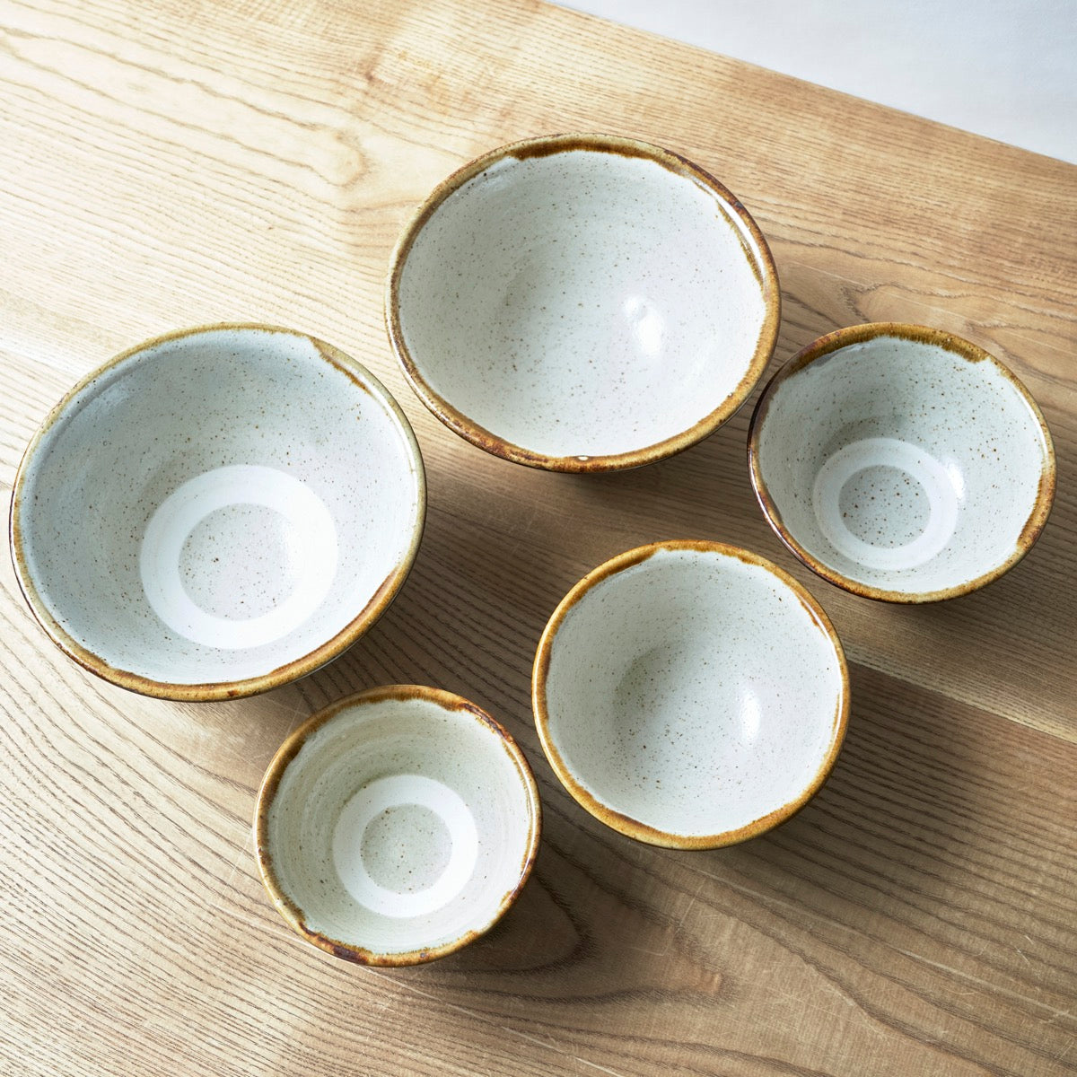 キマノ陶器 / 別注ジグザグ飯碗(BLUE / BROWN)