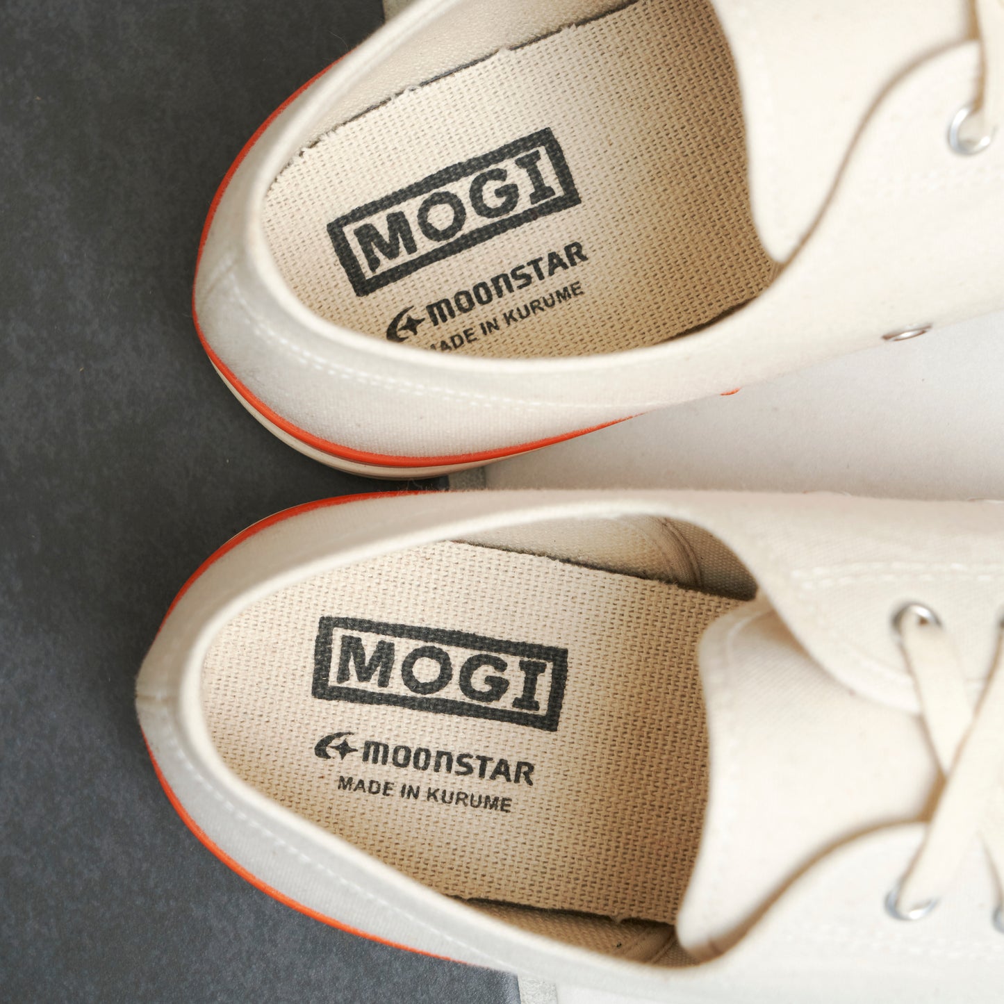 MOGI × moonstar / 別注 WHITEスニーカー(LEMON/ ORANGE)