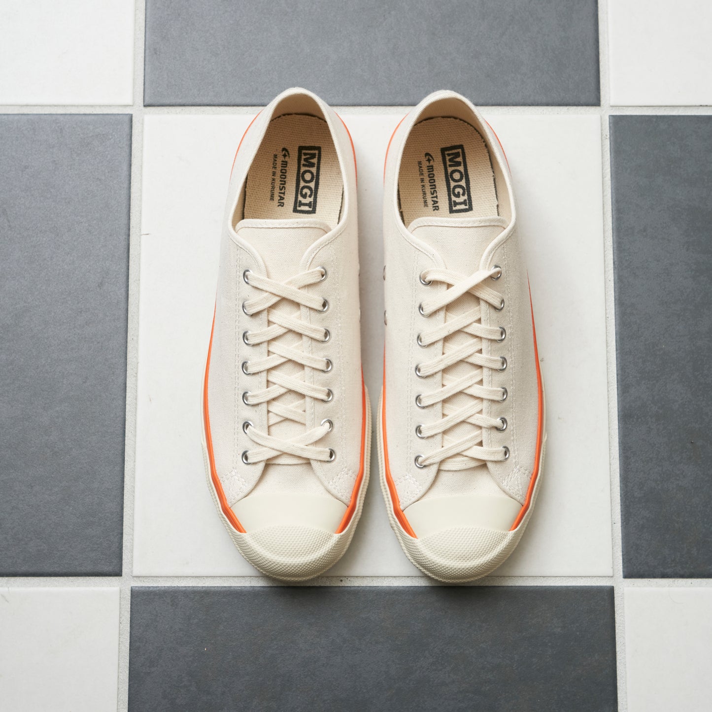 MOGI × moonstar / 別注 WHITEスニーカー(LEMON/ ORANGE)