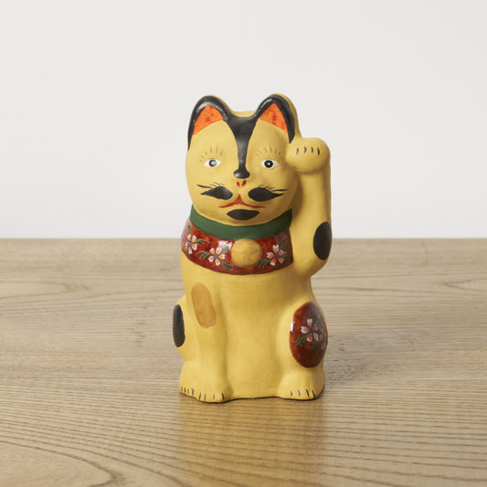 釜猫 招き猫 / 別注 花巻人形