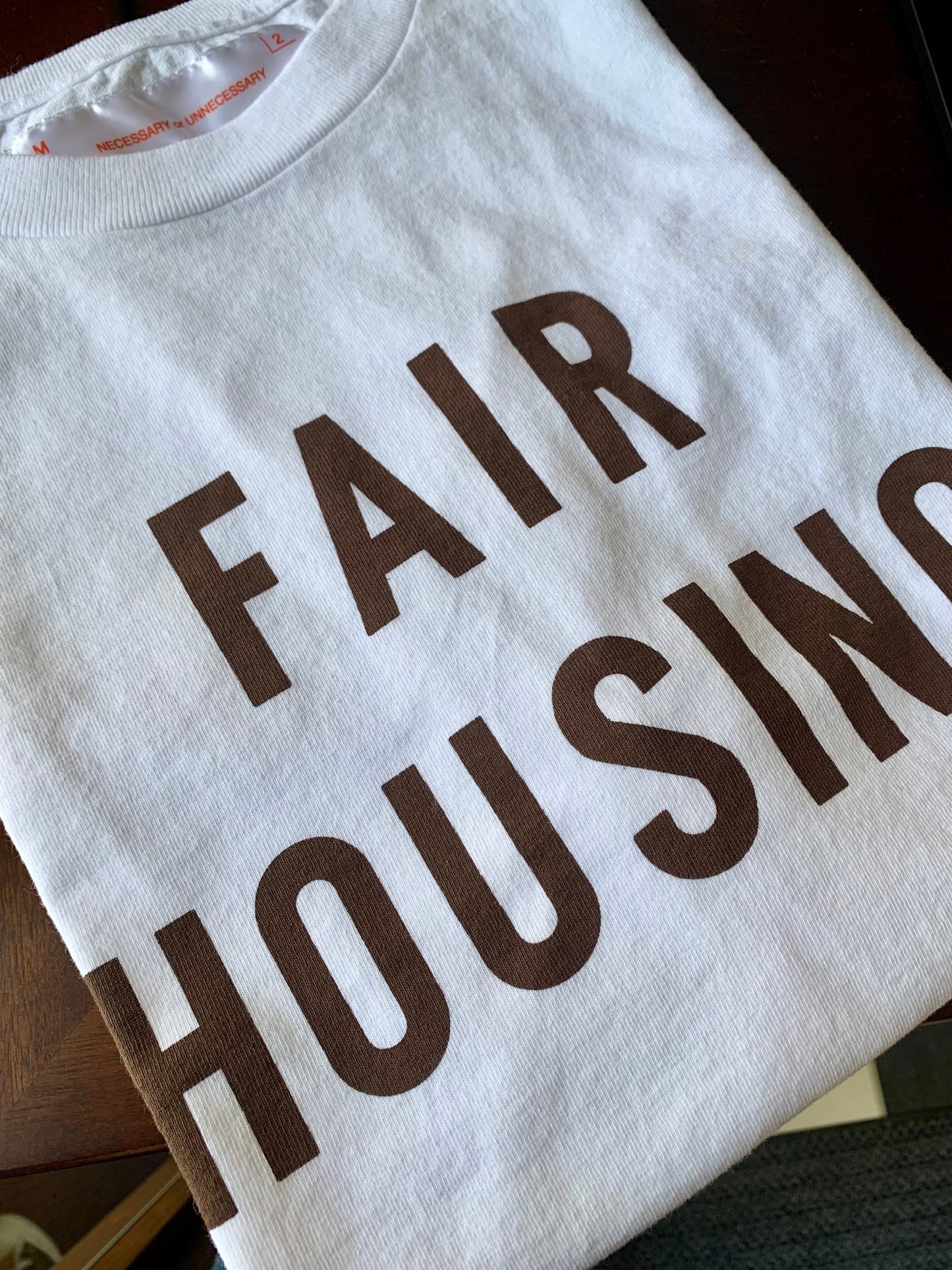 MOGI × NECESSARY or UNNECESSARY / 別注 FAIR HOUSING Tシャツ
